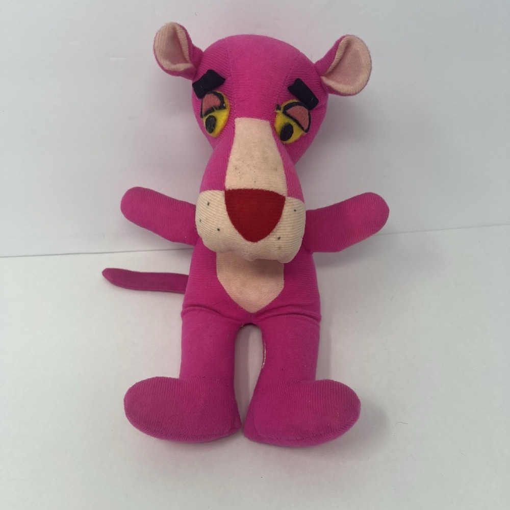 Vintage Pink Panther Plush 12 Inch Stuffed Animal Collectible 90's Toy